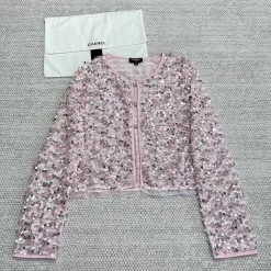 Pink Diamond Button Sequin Cardigan MY-63221