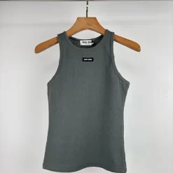 Knitted sleeveless cotton tank top BX-63419