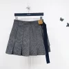 Bow Belt pleated skirts QZ-63114