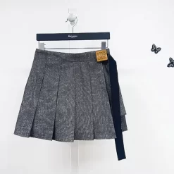 Bow Belt pleated skirts QZ-63114