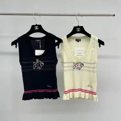 Knitted Embroidered Cami Tank Top BX-63421