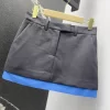 Suit with blue trimmed skirt QZ-63125