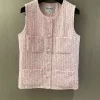 Pink knitted waistcoat BX-63423