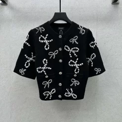 Floral Cashmere Short Sleeve Cardigan MY-63233