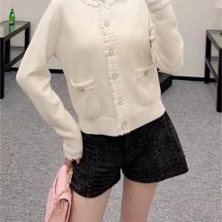 Round Neck Cardigan Jacket WT-81329