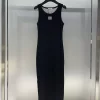 Embroidered Sleeveless Vest Slim Fit Dress QZ-63124