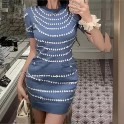 Short Sleeve Knit Dress QZ-63127