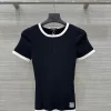 Trim slim-fit knitted T-shirt TX-61738