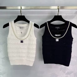 Knitted vest with chains BX-63435