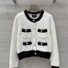 White knitted cardigan with pockets MY-63247