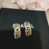 Cut-out Stone-set Earrings ED-518270