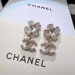 Rhinestone Flowers Earrings ED-518275