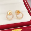 2 Colors Stone-set Earrings ED-518210
