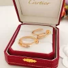 Stone-set Circle Earrings ED-518231