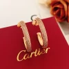 Stone-set Big Circle Earrings ED-518237