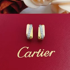 Elegant Stone-set Circles Earrings ED-518244