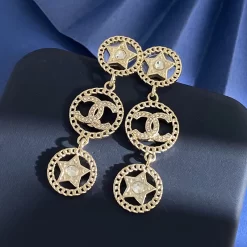 Fashion Stone-set Cut-out Circular Earrings ED-518380
