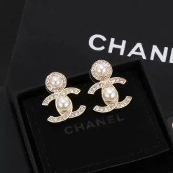 Elegant Stone-set Pearls Earrings ED-518291