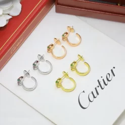 3Colors Gem-set Earrings ED-518238