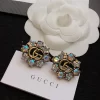 2Colors Stone-set Cut-out Earrings ED-518468