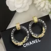 Rhinestones Flowers Earrings with pearls ED-518321