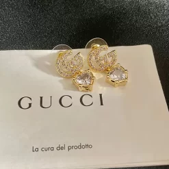 Stone-set Hearts Earrings ED-518485