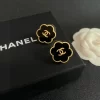 Black Flowers Earrings ED-518358