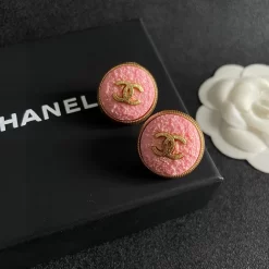 Fashion Pink Circular Earrings ED-518375
