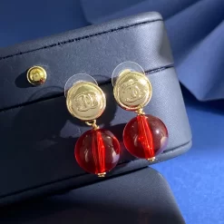 2Colors Red Beads Earrings ED-518378