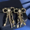 Bow Earrings with tassels ED-518382