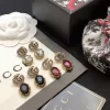 3Colors Stones-set Earrings ED-518463