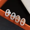 2Colors Stone-set Earrings ED-518495