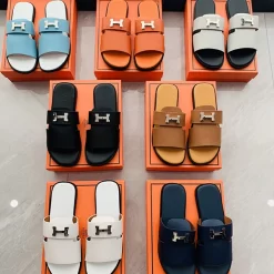 7Colors Genuine Leather open toe Flats Slippers LX-6613324