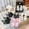 6Colors Genuine Leather open toe High Heels Slippers LX-6613826