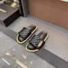 5Colors Genuine Leather 3cm Heel Platform Slippers LX-669563