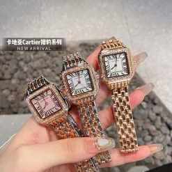 3Colors 27x37mm Diamonds Silver Dial Women’s Quartz Movement Watch WB-661201