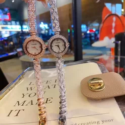 2Colors 22x29mm Stone-set Bezel 316Stainless Steel Case Watch WB-661804