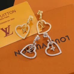 2Colors Stone-set Hearts Earrings ED-518536