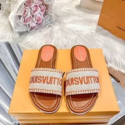 4Colors Genuine Leather open toe Flat Slippers LX-6613334