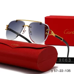 5Colors Unisex Mirrored Lenses rimless Sunglasses(A/B/C=57/22/135mm) TYJ-615320