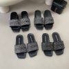 2Colors open toe Slippers(5cm/7cm Wedges and Flat) LX-6615337