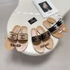 3Colors Genuine Leather open toe Flats Toe-loop Slides LX-6614817