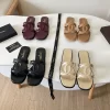 4Colors Genuine Leather open toe Cutout Flats Slippers LX-6612827