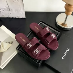 3Colors Genuine Leather open toe Flats Slippers LX-6614325