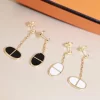 2Colors Chains Asymmetrical Earrings ED-518494