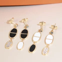 2Colors Stone-set Earrings ED-518498