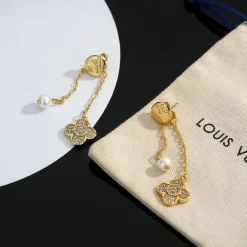 Stone-set Flowers Earrings with Pearls ED-518540